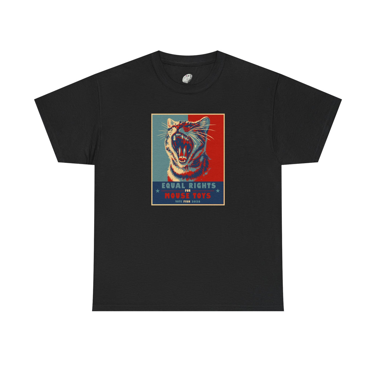 Vote Fish 2028 Flounder Tee — "Equal Rights for Mouse Toys" Funny Political Campaign T-Shirt