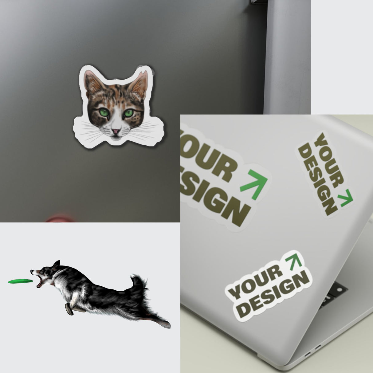 Custom Pet Portrait of Your Pet on a Magnet or Sticker