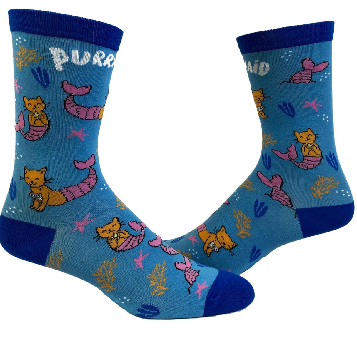 Women's Purr-Maid Mermaid Cat Socks