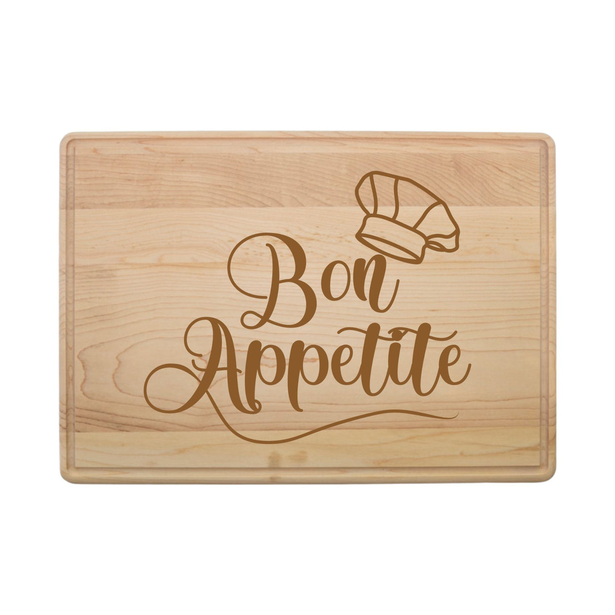 Laser Engraved Maple Cutting Board – "Bon Appetite" Design