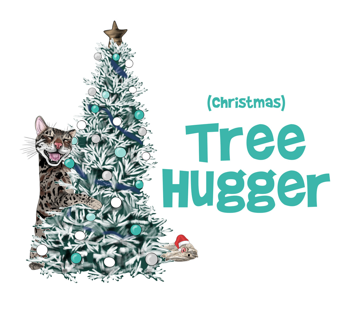 (Christmas) Tree Hugger Vinyl Die Cut Sticker
