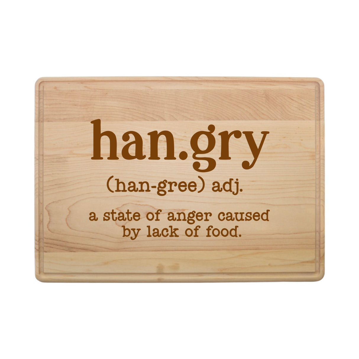 Laser Engraved Maple Cutting Board – Hangry Definition Design