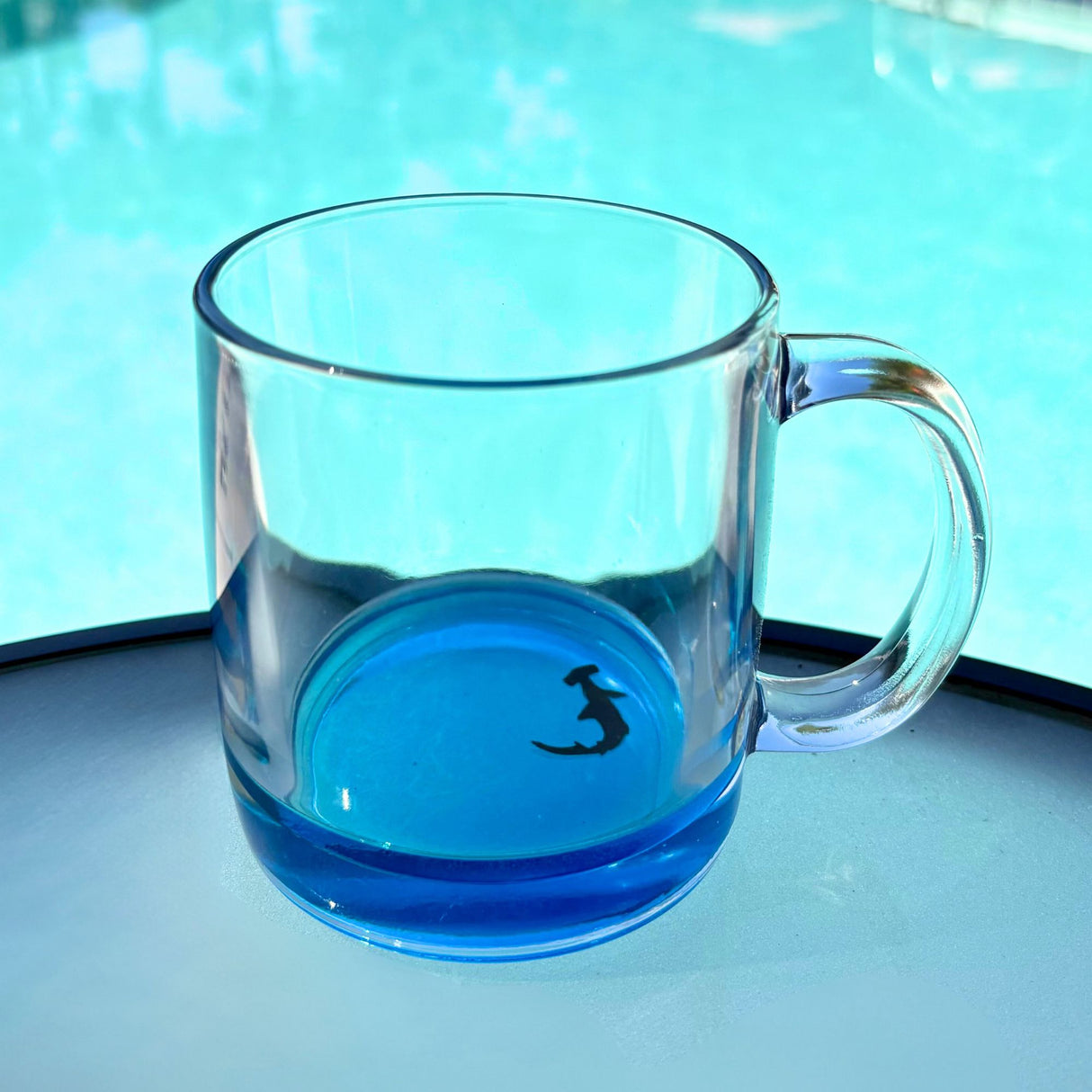 12.5 oz Ocean-Inspired Glass Mug with Sea Creature