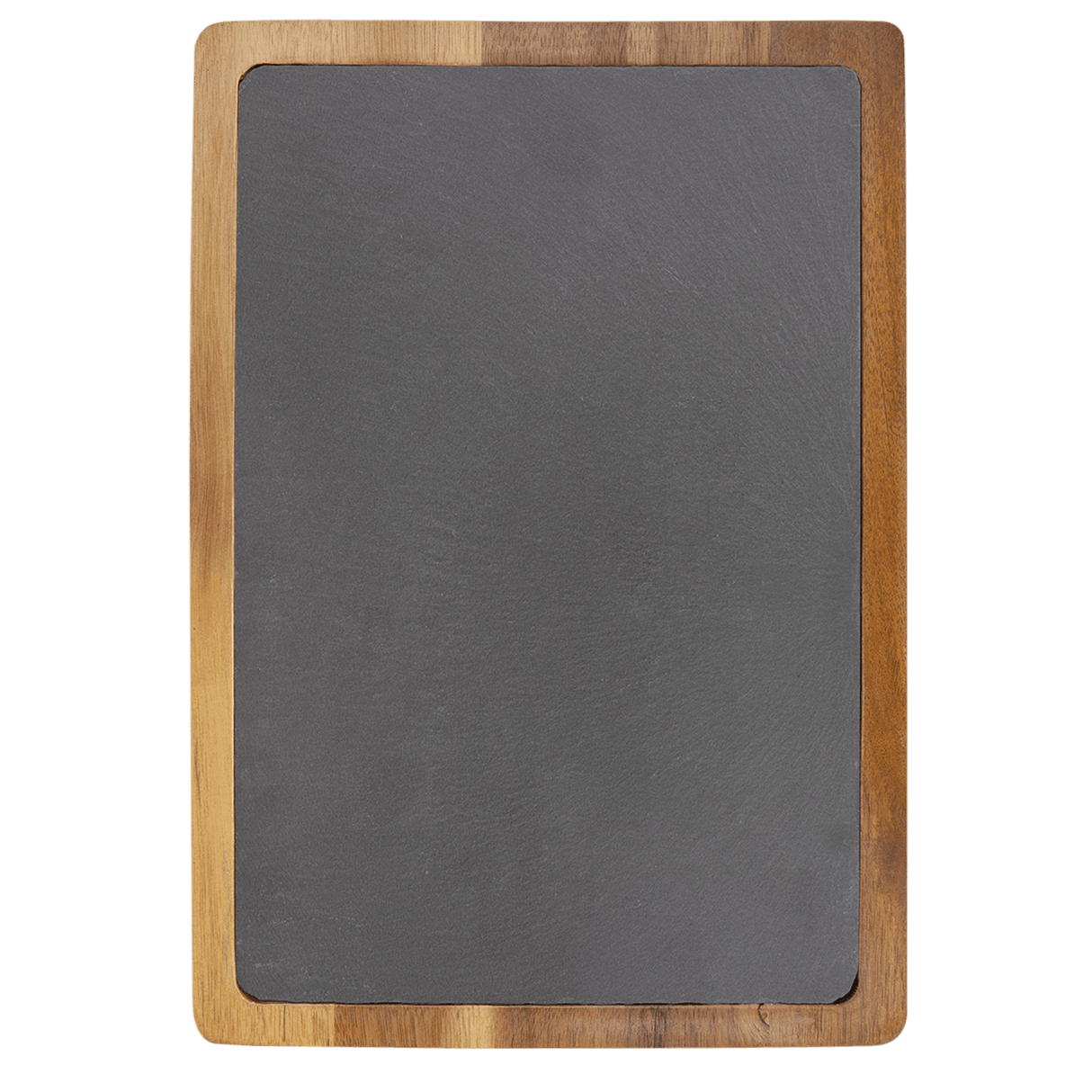 Cheese, Wine, Everything Fine Engraved Acacia Wood & Slate Cutting Board