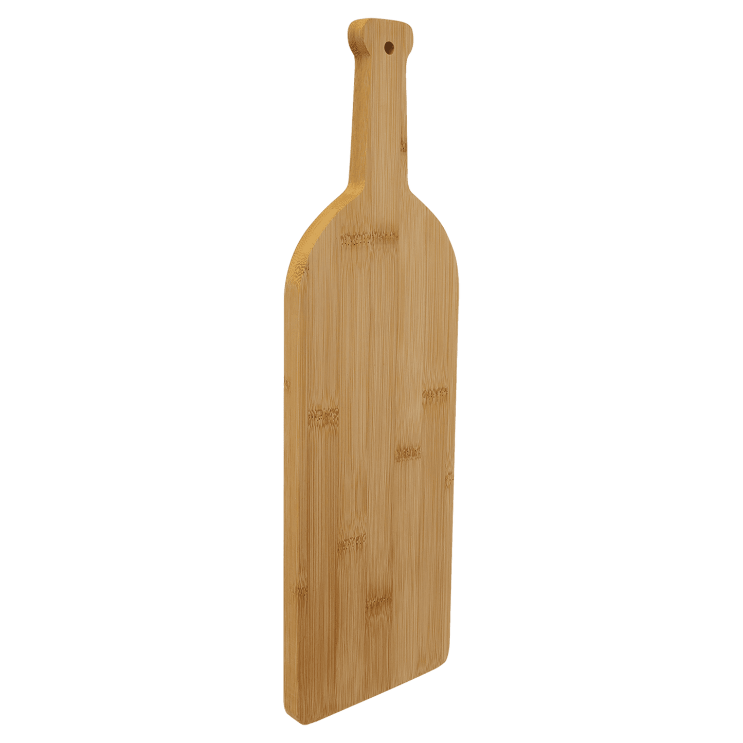 Bamboo Wine Bottle-Shaped Cutting Board – "Cheese, Wine, Everything Fine" Design