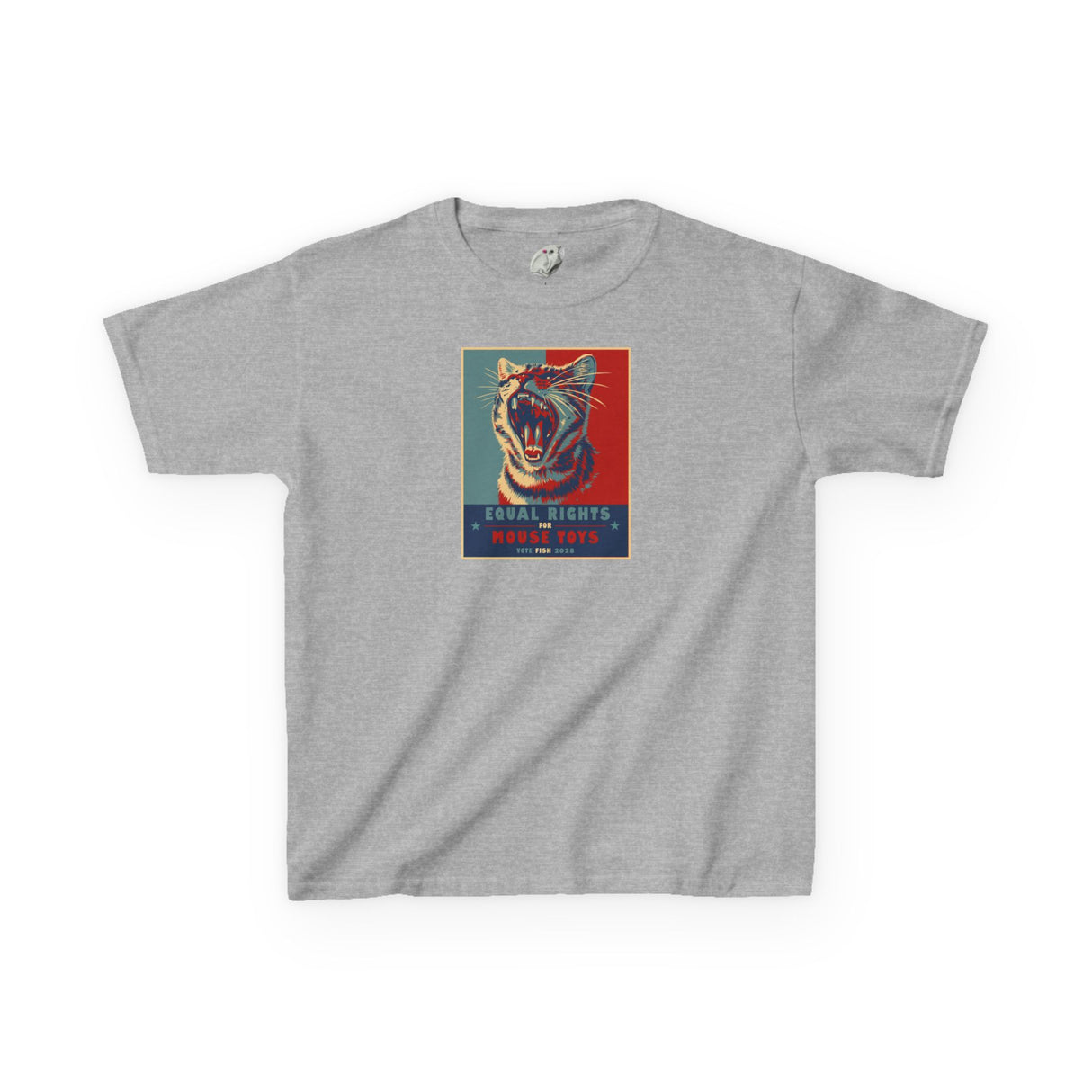 Kids 'Vote Fish 2028' Tee — Funny Flounder Purrmaid Political Campaign Shirt