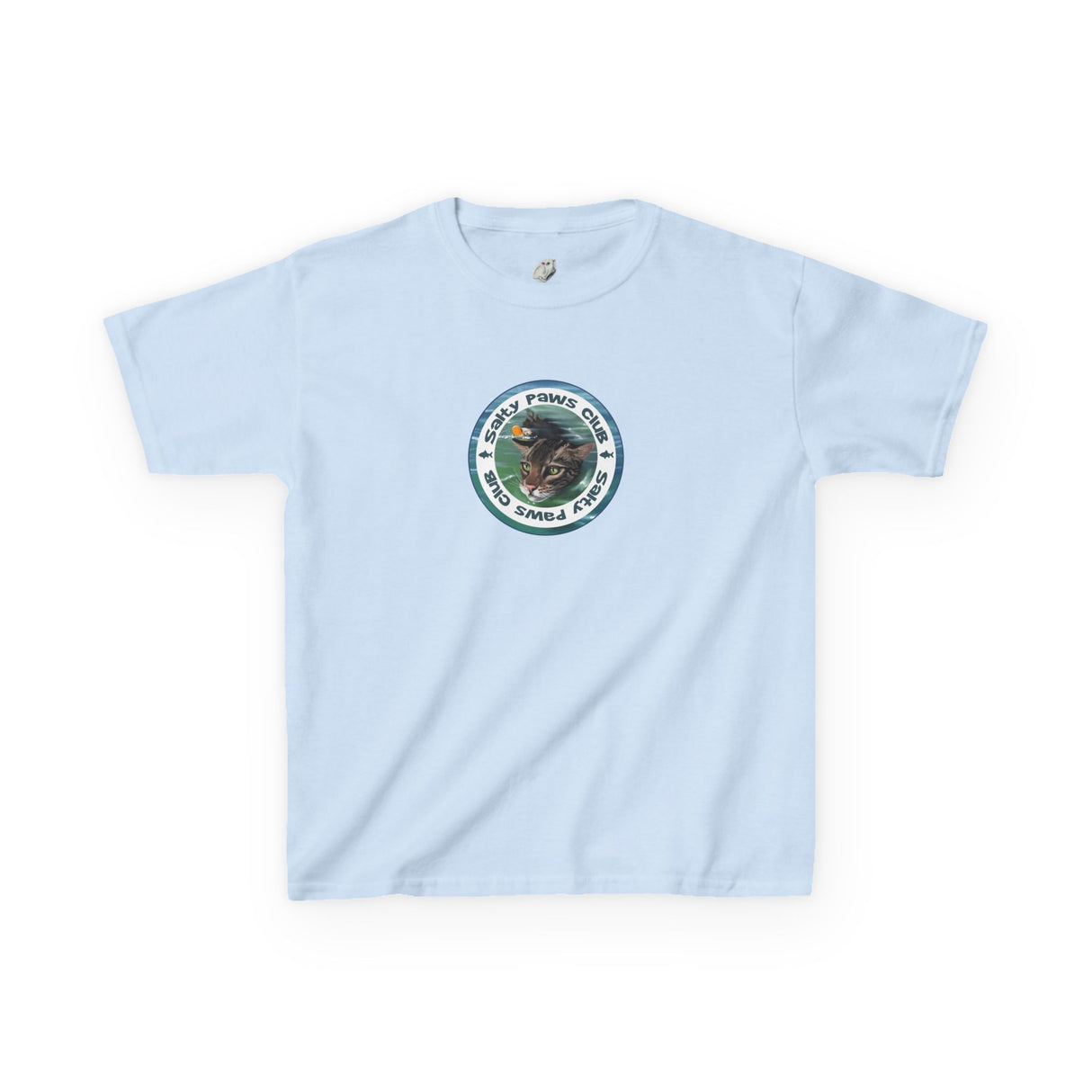 Kids Tee — "Salty Paws Club" Purrmaid Flounder & Life‑Vest Mouse Toy
