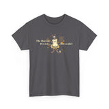 Unisex Heavy Cotton Tee - Bravery Tutu design featuring Flounder with Mouse Toy by her side
