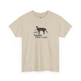I Said What I Said Flounder Graphic Tee — Hand-Drawn Talking Pet Buttons