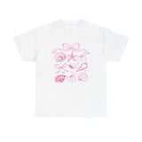 Pink Coastal Coquette Shell Cotton T-Shirt