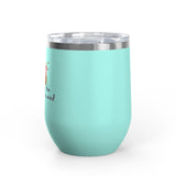 Wine Tumbler — "Paint With All The Colors Of The Wind" Flounder the Purrcasso Artwork