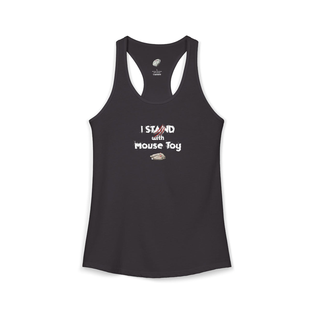 "I Stand with Mouse Toy" Women's Racerback Tank
