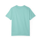 Purr-lunge Unisex T-shirt with Flounder the Purrmaid Design