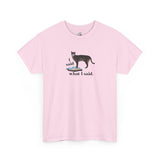I Said What I Said Flounder Graphic Tee — Hand-Drawn Talking Pet Buttons