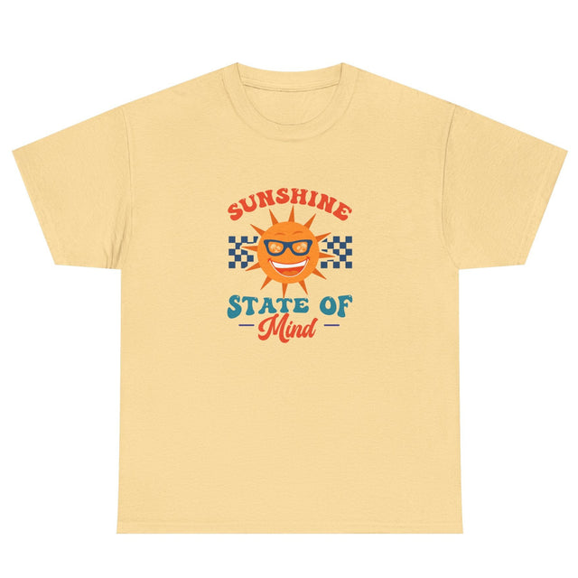 Sunshine State of Mind cotton tee in yellow haze