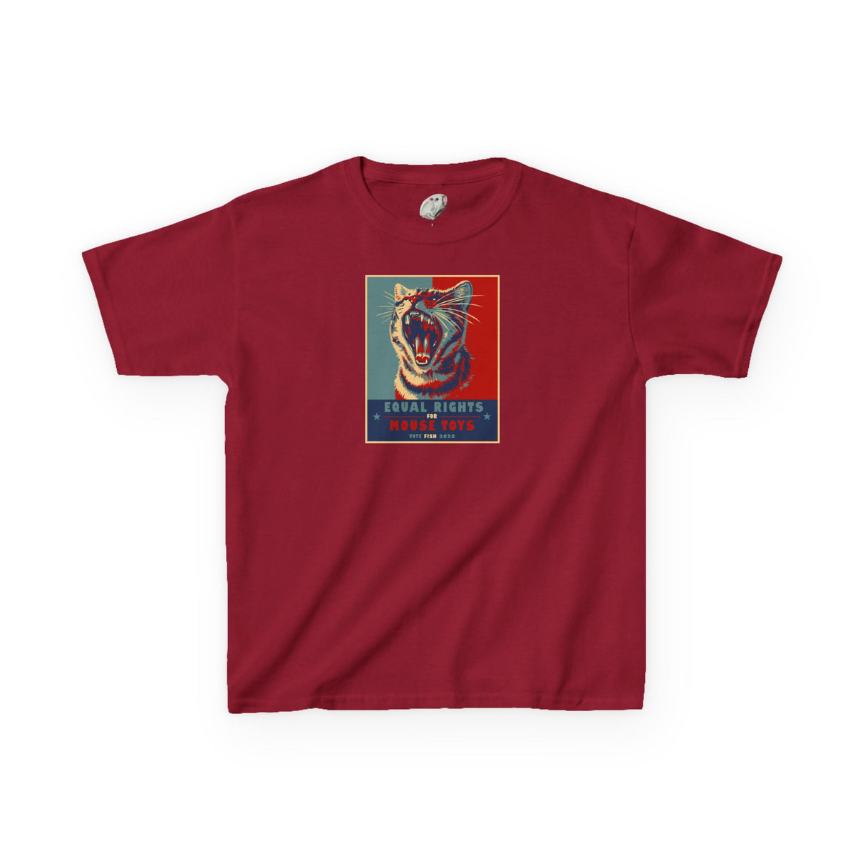 Kids 'Vote Fish 2028' Tee — Funny Flounder Purrmaid Political Campaign Shirt
