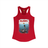 Purrmaid Flounder Claws Tank — Women's Racerback Tank with 'Shark-Like' Cat Catch Design