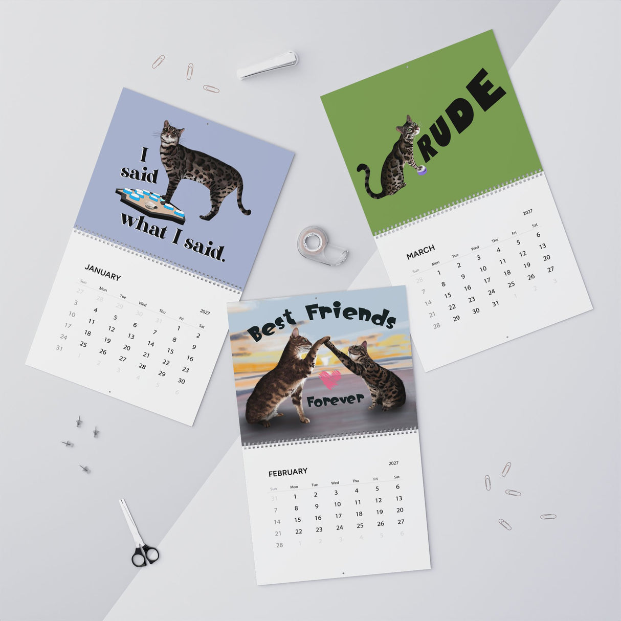 FlounderLand Wall Calendar 2027 — "I Said What I Said"
