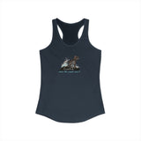 Purrmaid Flounder Racerback Tank — "I Want to Be Where the People Aren't"