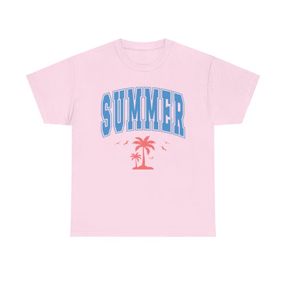 Summer Collegiate Style Cotton T-Shirt