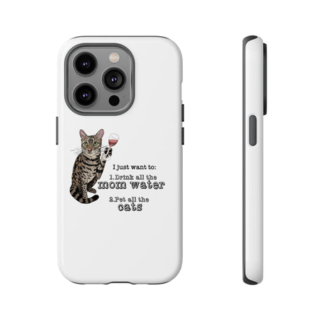 "Mom Water" Tough Phone Case, hand drawn Flounder design by Nina Leipold