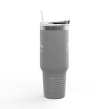 40oz Insulated Travel Mug — 'I Want to Be Where the People Aren't' Purrmaid Design