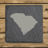 South Carolina Slate Coaster Set – Engraved Natural Stone (Set of 4)
