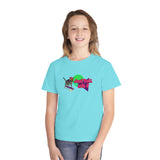Youth Tee - Just Roll with it Flounder the Purrmaid Skateboard Design by Nina