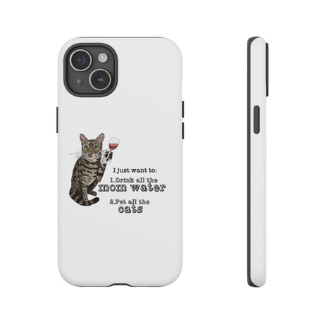"Mom Water" Tough Phone Case, hand drawn Flounder design by Nina Leipold