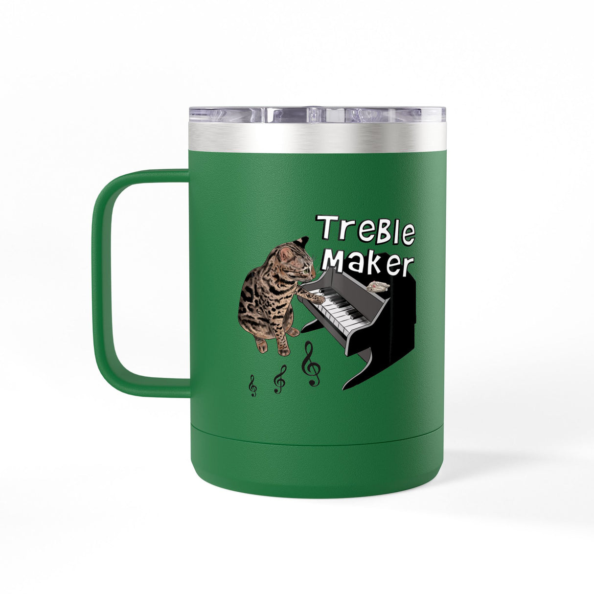 Coffee Mug Tumbler - Treble Maker Design Hand Drawn by Flounder's Mom, Nina