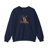 Stay Weird Sweatshirt — Hand-Drawn Flounder & Mouse Toy Hug Crewneck