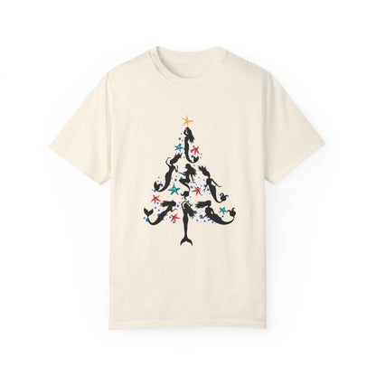 Mermaid Christmas Tree Comfort Colors T-shirt