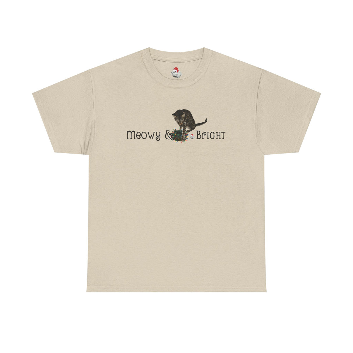 Meowy & Bright Christmas T-Shirt — Flounder & Mouse Toy Holiday Tee