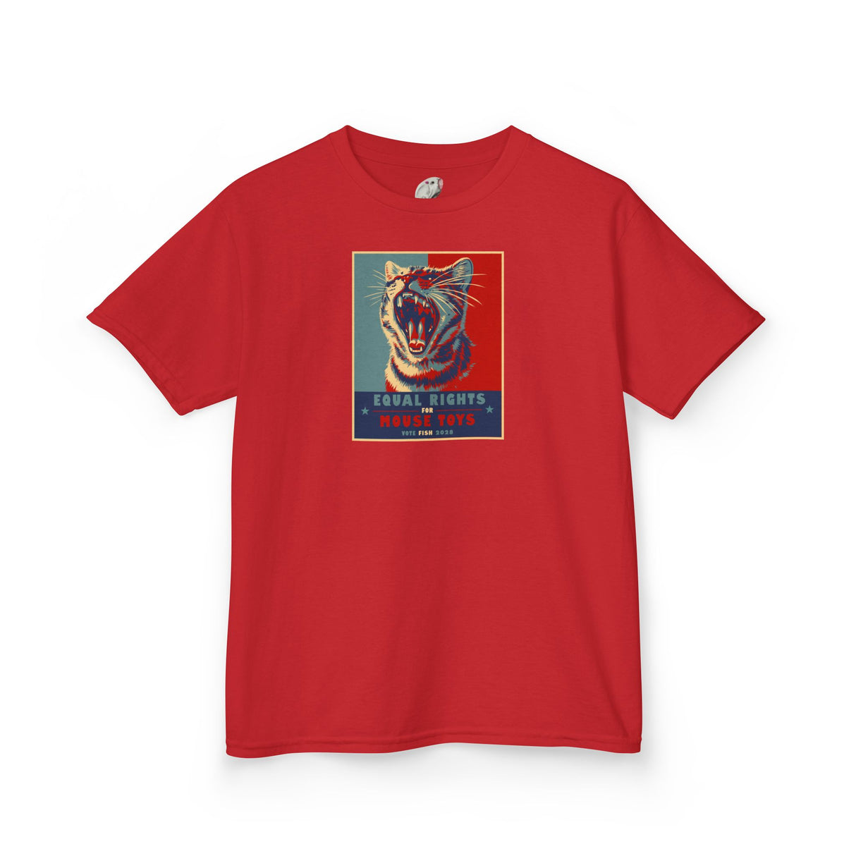 Kids 'Vote Fish 2028' Tee — Funny Flounder Purrmaid Political Campaign Shirt
