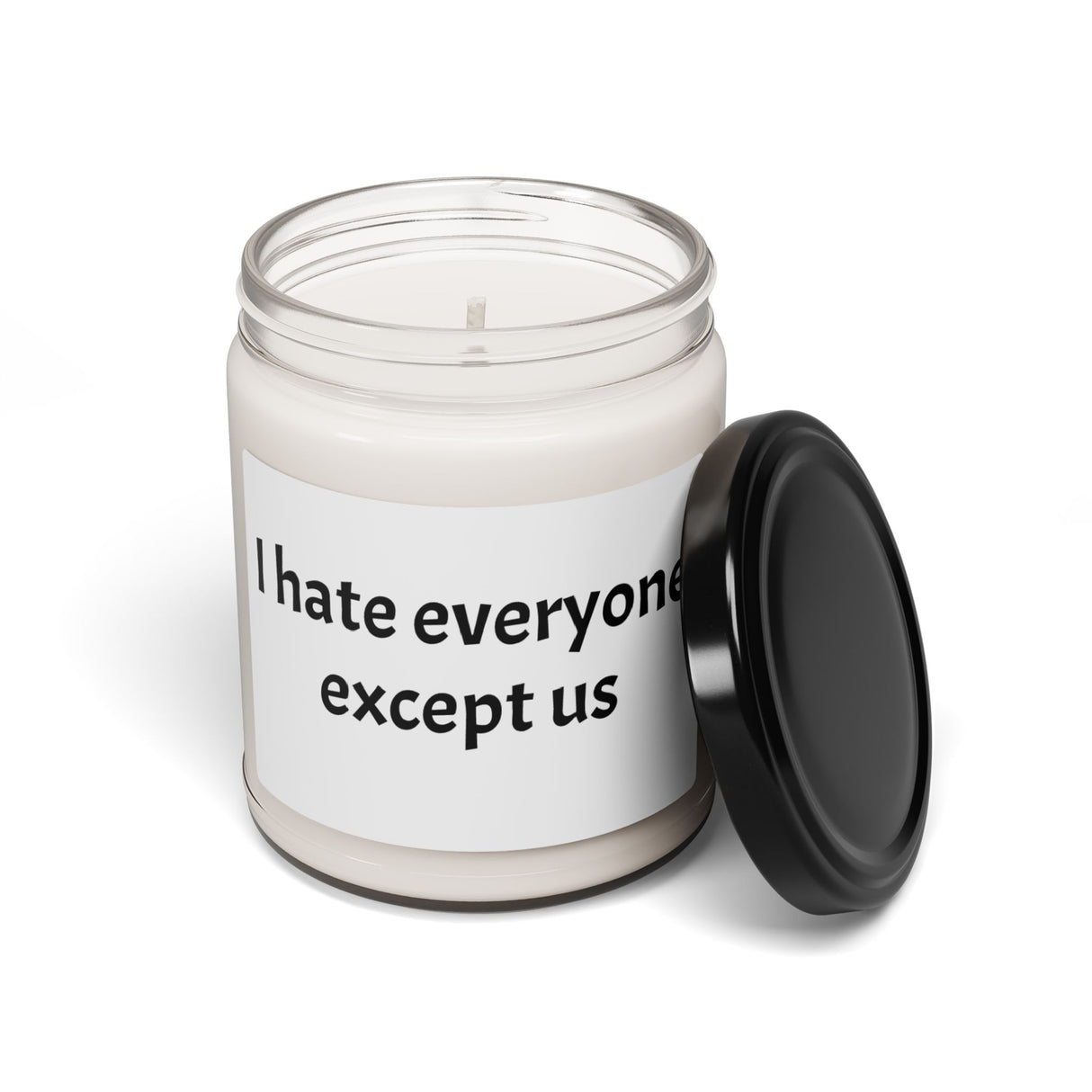 “I Hate Everyone Except Us” Scented Soy Candle – Funny Best Friend Gift, 9oz