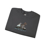 Purrmaid Crewneck Sweatshirt — "I want to be where the people aren't" Flounder Cat Design