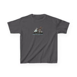 Kids Tee — "I Want to Be Where the People Aren't" Purrmaid Flounder Splash