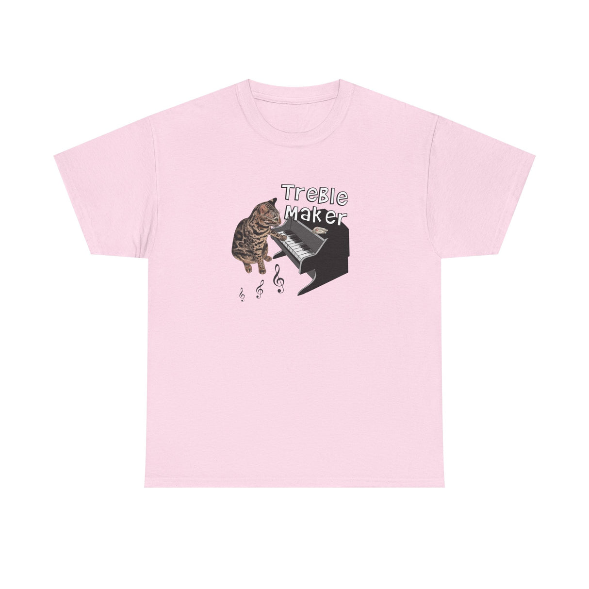 T-Shirt Treble Maker featuring Flounder the Purrmaid Playing Piano Design