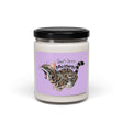 Don't Stress Meowt scented soy candle, 9 oz glass jar with the hand drawn Don't Stress Meowt design by Nina Leipold