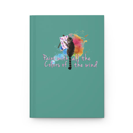 Flounder the Purrcasso hardcover journal with 150 lined pages, hand drawn by Nina Leipold