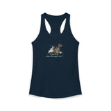 Purrmaid Flounder Racerback Tank — "I Want to Be Where the People Aren't"