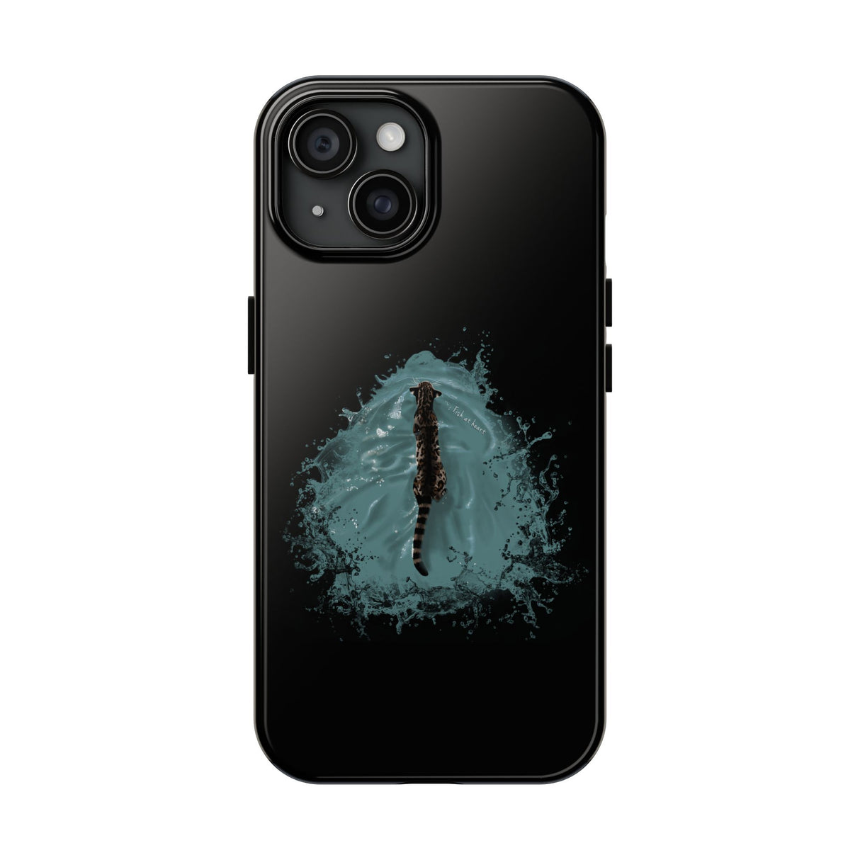 Fish at Heart Flounder Purrmaid Phone Case — Hand-Drawn Nautical Cat Design