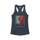 Vote Fish 2028 Racerback Tank — "Equal Rights for Mouse Toys" Purrmaid Funny Campaign