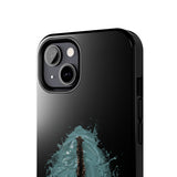 Fish at Heart Flounder Purrmaid Phone Case — Hand-Drawn Nautical Cat Design