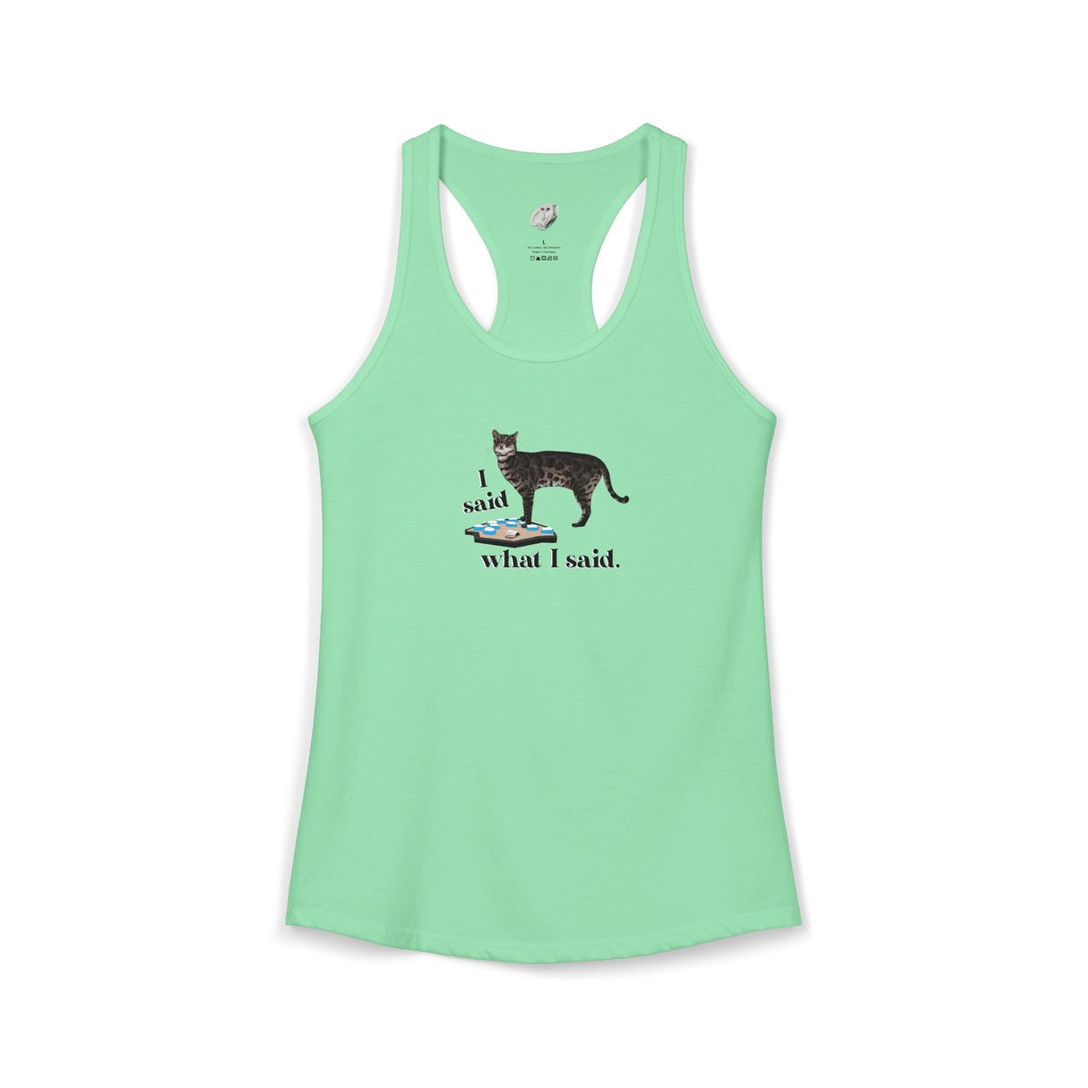 I Said What I Said Tank — Flounder Talking Pet Buttons Racerback Tank