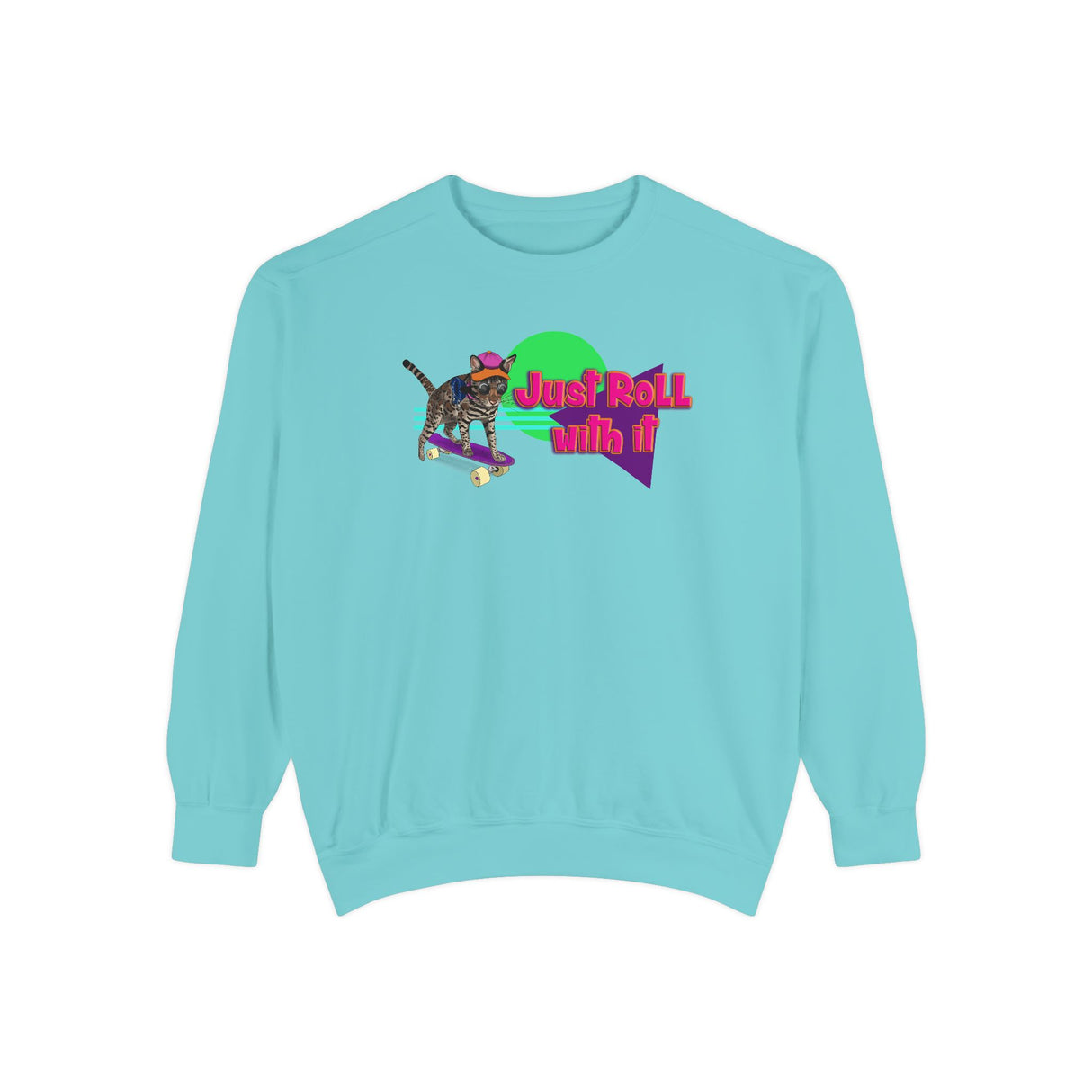 Sweatshirt - Just Roll with it Flounder the Purrmaid Design by Nina