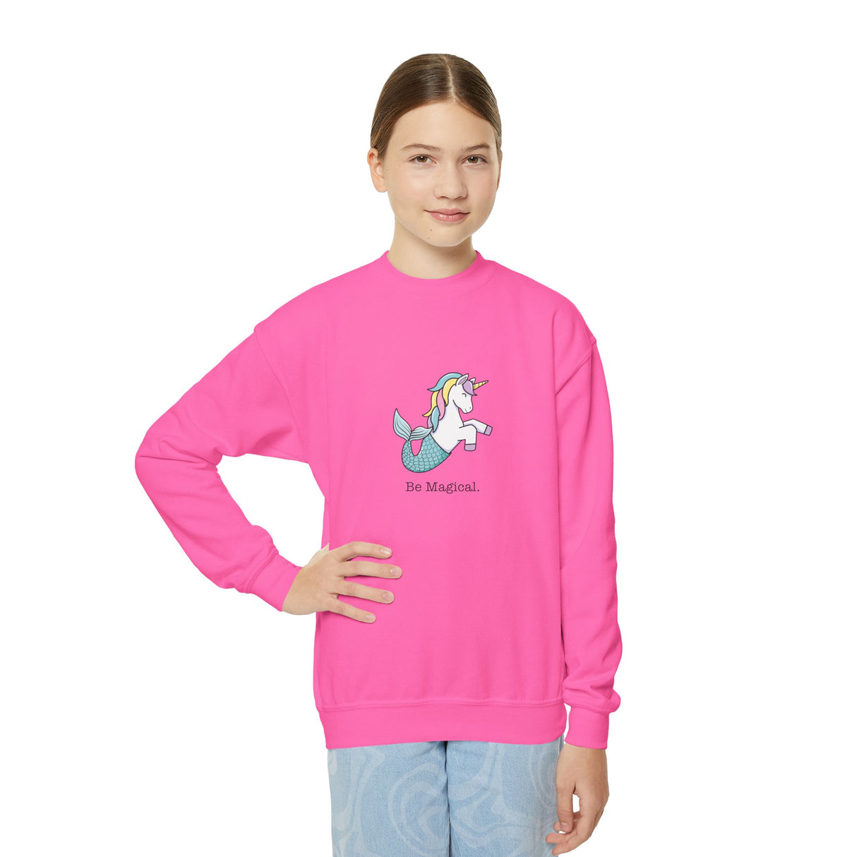 Be Magical Mermaid Unicorn Sweatshirt – Cozy Kids’ Pullover