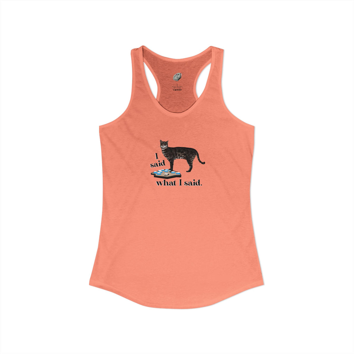I Said What I Said Tank — Flounder Talking Pet Buttons Racerback Tank