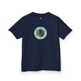 Kids Tee — "Salty Paws Club" Purrmaid Flounder & Life‑Vest Mouse Toy