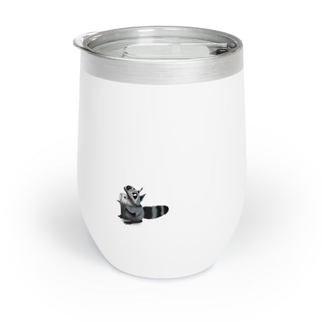 12 oz wine tumbler with a full-wrap Stay Weird Flocahontas and Mouse Toy design, view 6